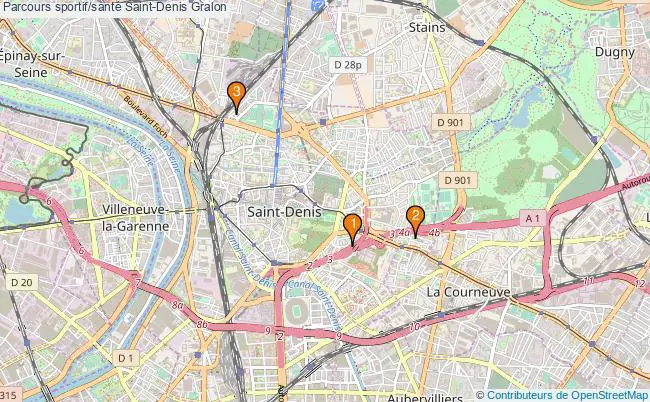 plan Parcours sportif/santé Saint-Denis : 3 équipements