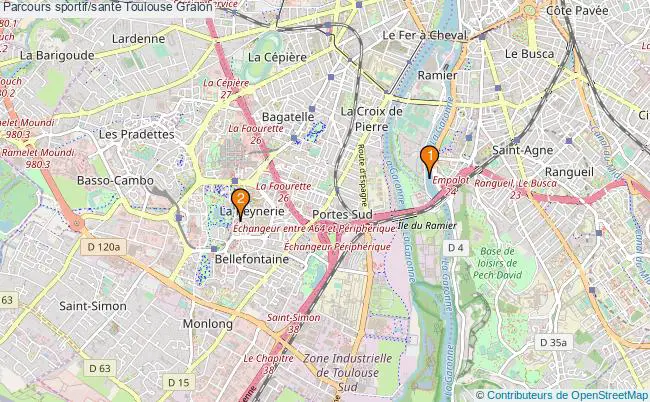 plan Parcours sportif/santé Toulouse : 2 équipements