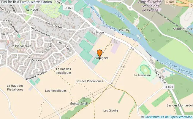 plan Pas de tir à l'arc Auxerre : 1 équipements