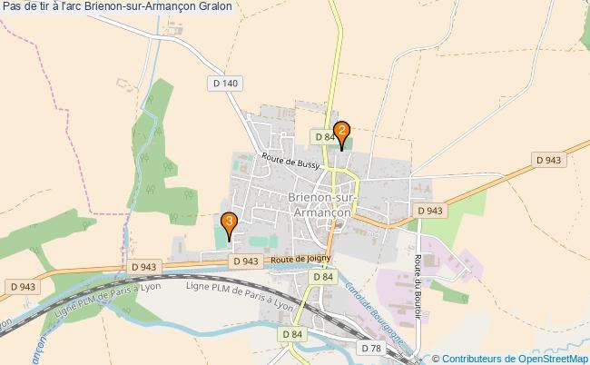 plan Pas de tir à l'arc Brienon-sur-Armançon : 3 équipements