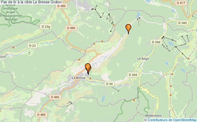 plan Pas de tir à la cible La Bresse : 3 équipements