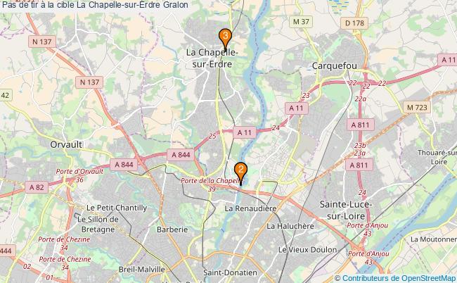 plan Pas de tir à la cible La Chapelle-sur-Erdre : 3 équipements