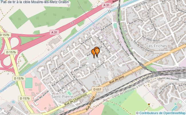 plan Pas de tir à la cible Moulins-lès-Metz : 3 équipements