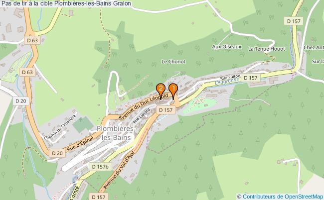 plan Pas de tir à la cible Plombières-les-Bains : 2 équipements