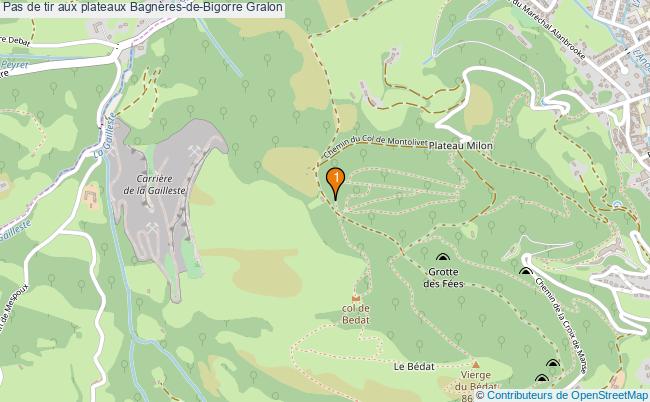 plan Pas de tir aux plateaux Bagnères-de-Bigorre : 1 équipements