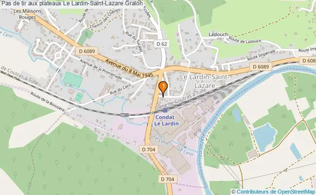 plan Pas de tir aux plateaux Le Lardin-Saint-Lazare : 1 équipements