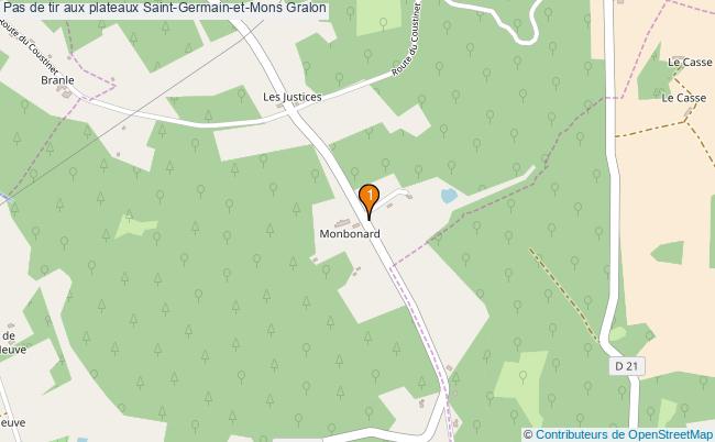 plan Pas de tir aux plateaux Saint-Germain-et-Mons : 1 équipements