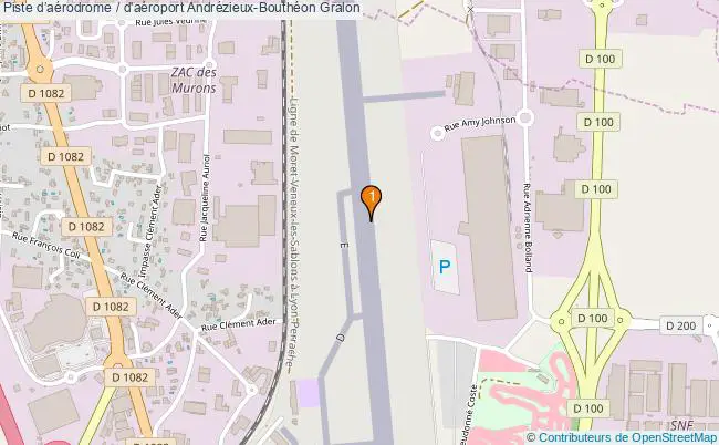 plan Piste daérodrome / d'aéroport Andrézieux-Bouthéon : 1 équipements