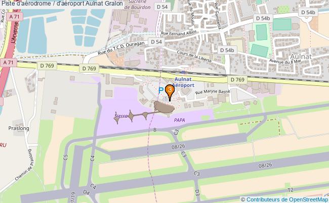 plan Piste daérodrome / d'aéroport Aulnat : 3 équipements