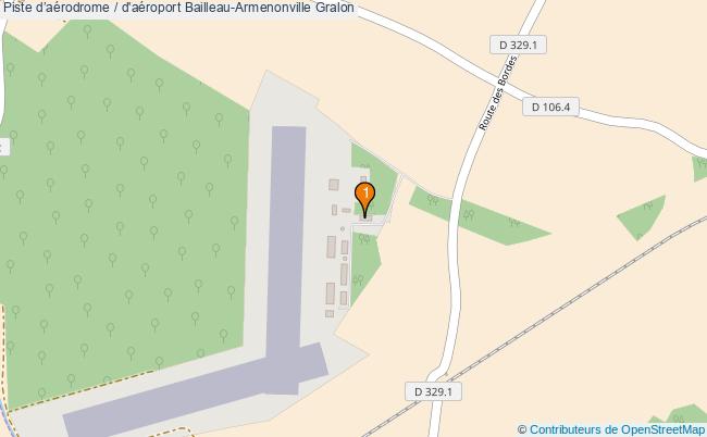 plan Piste daérodrome / d'aéroport Bailleau-Armenonville : 1 équipements