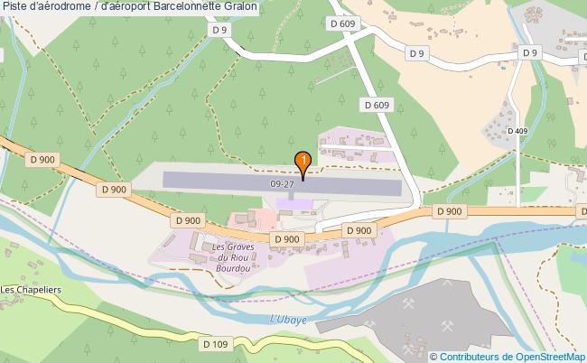 plan Piste daérodrome / d'aéroport Barcelonnette : 1 équipements