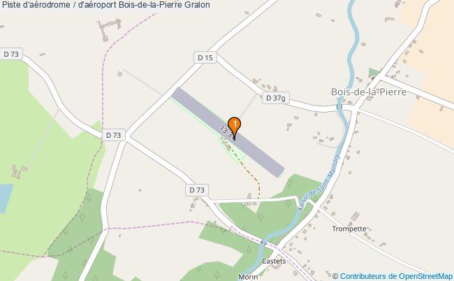 plan Piste daérodrome / d'aéroport Bois-de-la-Pierre : 1 équipements