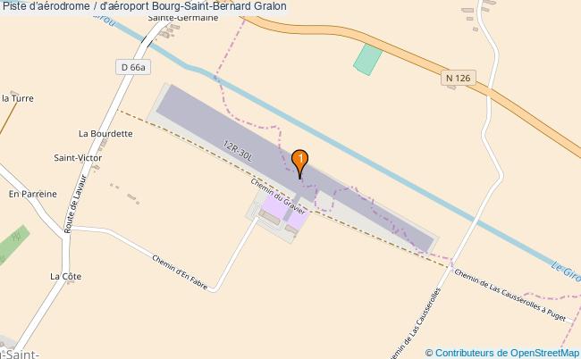 plan Piste daérodrome / d'aéroport Bourg-Saint-Bernard : 1 équipements