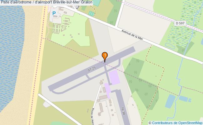 plan Piste daérodrome / d'aéroport Bréville-sur-Mer : 1 équipements