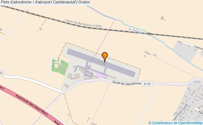 plan Piste daérodrome / d'aéroport Castelnaudary : 1 équipements