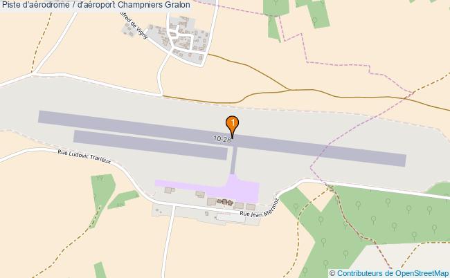 plan Piste daérodrome / d'aéroport Champniers : 1 équipements