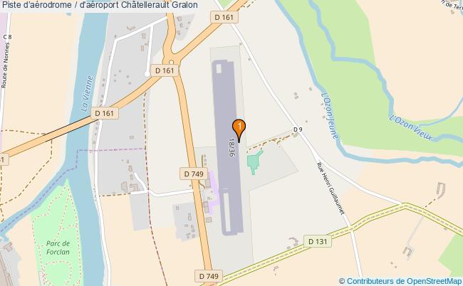 plan Piste daérodrome / d'aéroport Châtellerault : 1 équipements
