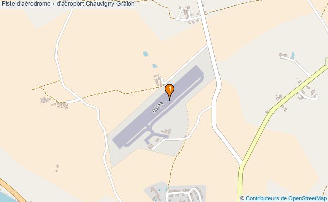 plan Piste daérodrome / d'aéroport Chauvigny : 1 équipements