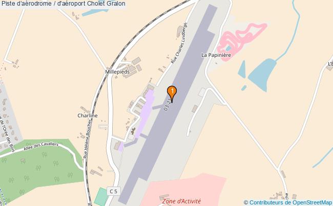 plan Piste daérodrome / d'aéroport Cholet : 1 équipements