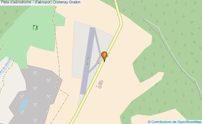 plan Piste daérodrome / d'aéroport Crotenay : 1 équipements