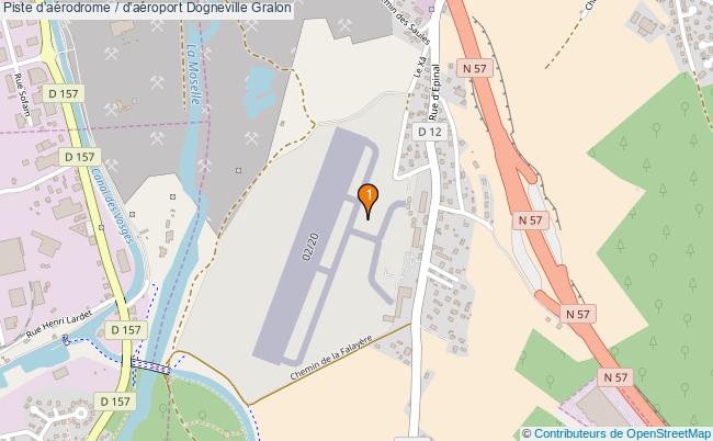 plan Piste daérodrome / d'aéroport Dogneville : 1 équipements