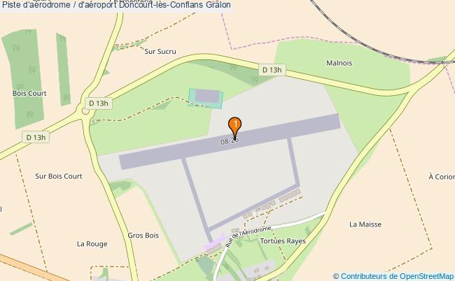 plan Piste daérodrome / d'aéroport Doncourt-lès-Conflans : 1 équipements