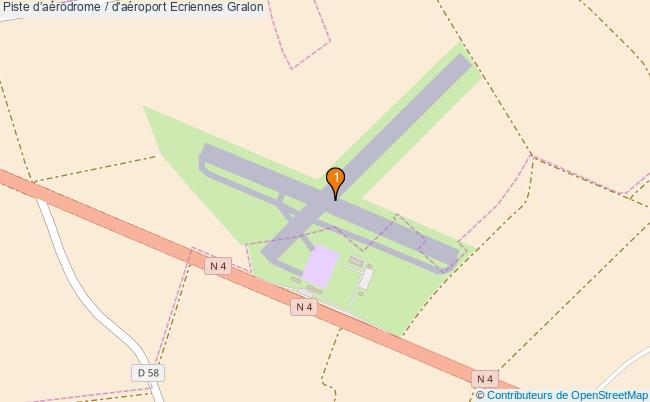 plan Piste daérodrome / d'aéroport Ecriennes : 1 équipements