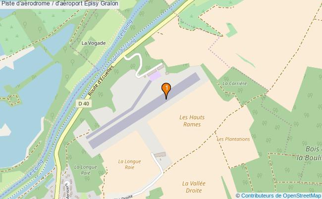 plan Piste daérodrome / d'aéroport Episy : 1 équipements