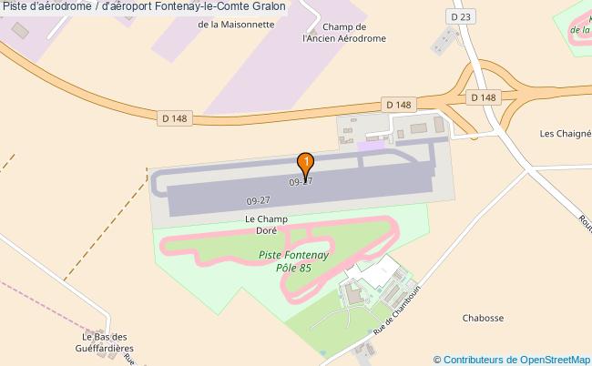 plan Piste daérodrome / d'aéroport Fontenay-le-Comte : 1 équipements