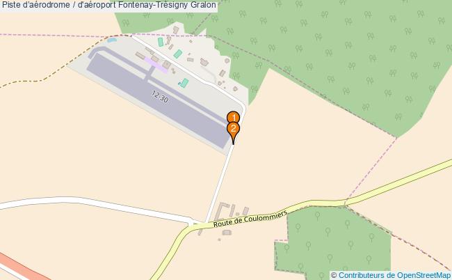 plan Piste daérodrome / d'aéroport Fontenay-Trésigny : 2 équipements