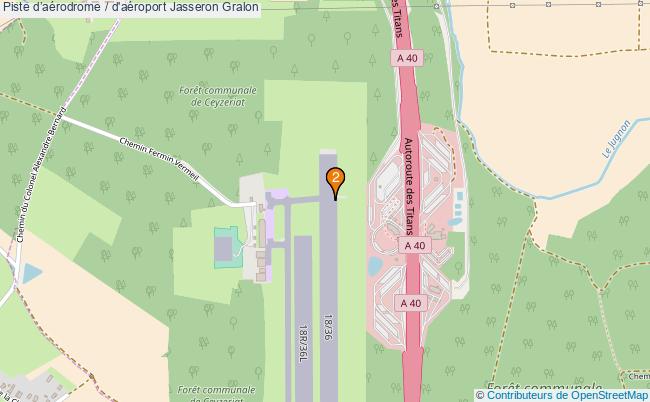 plan Piste daérodrome / d'aéroport Jasseron : 2 équipements
