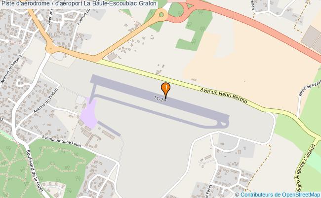 plan Piste daérodrome / d'aéroport La Baule-Escoublac : 1 équipements