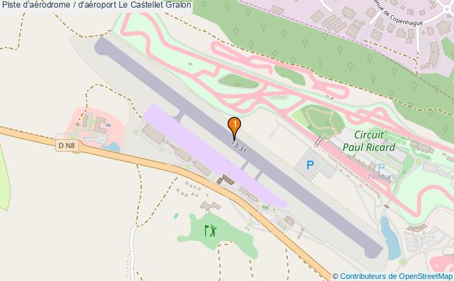 plan Piste daérodrome / d'aéroport Le Castellet : 1 équipements
