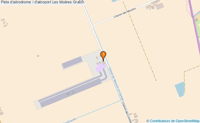 plan Piste daérodrome / d'aéroport Les Moëres : 1 équipements