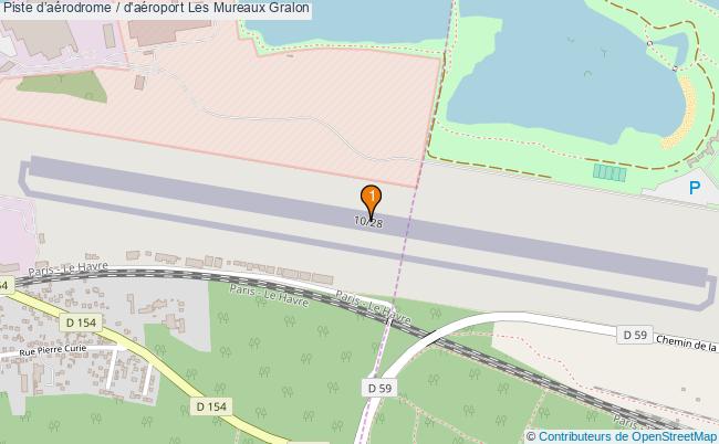 plan Piste daérodrome / d'aéroport Les Mureaux : 1 équipements