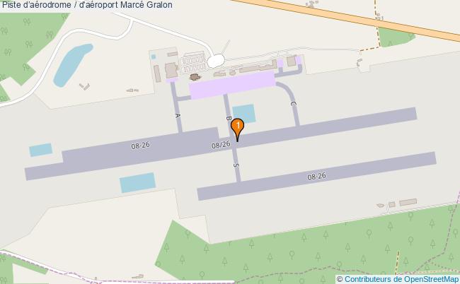 plan Piste daérodrome / d'aéroport Marcé : 1 équipements