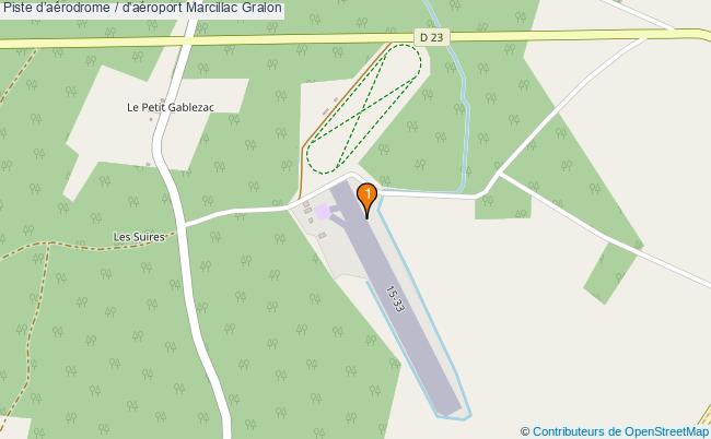 plan Piste daérodrome / d'aéroport Marcillac : 1 équipements