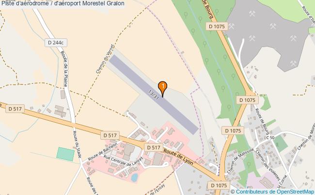 plan Piste daérodrome / d'aéroport Morestel : 1 équipements