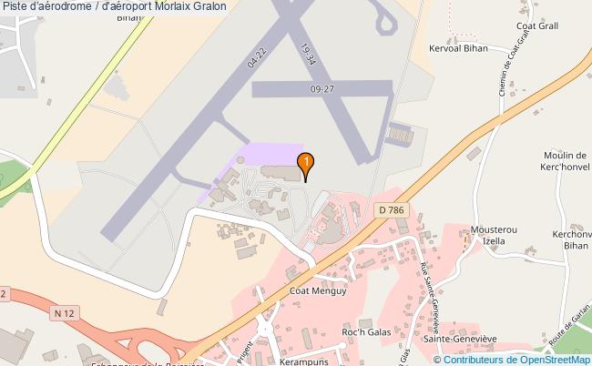 plan Piste daérodrome / d'aéroport Morlaix : 1 équipements