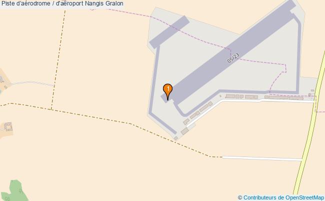 plan Piste daérodrome / d'aéroport Nangis : 1 équipements