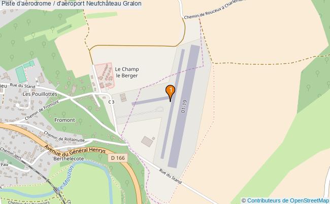 plan Piste daérodrome / d'aéroport Neufchâteau : 1 équipements