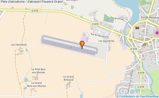 plan Piste daérodrome / d'aéroport Pouancé : 1 équipements