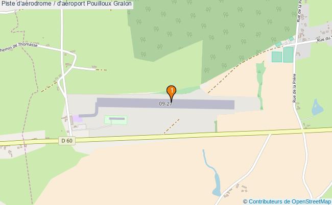 plan Piste daérodrome / d'aéroport Pouilloux : 1 équipements