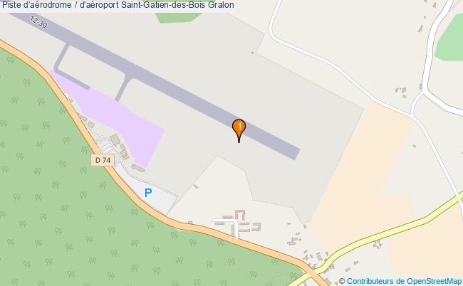 plan Piste daérodrome / d'aéroport Saint-Gatien-des-Bois : 1 équipements