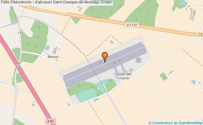 plan Piste daérodrome / d'aéroport Saint-Georges-de-Montaigu : 1 équipements