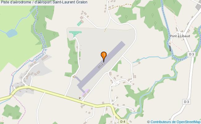 plan Piste daérodrome / d'aéroport Saint-Laurent : 1 équipements
