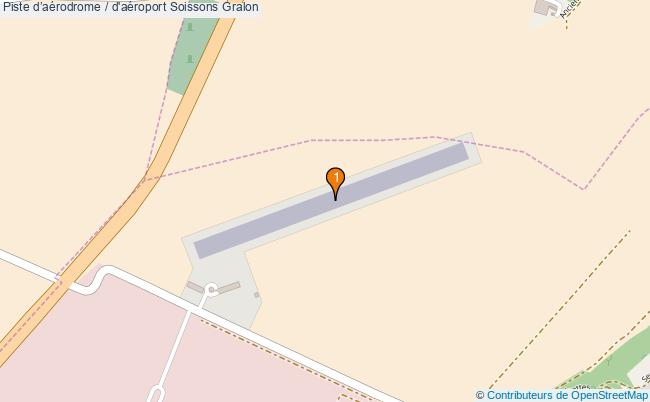 plan Piste daérodrome / d'aéroport Soissons : 1 équipements