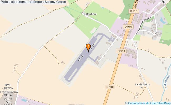 plan Piste daérodrome / d'aéroport Sorigny : 1 équipements