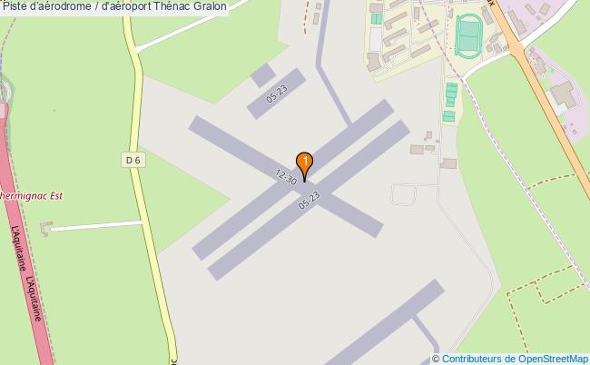 plan Piste daérodrome / d'aéroport Thénac : 1 équipements