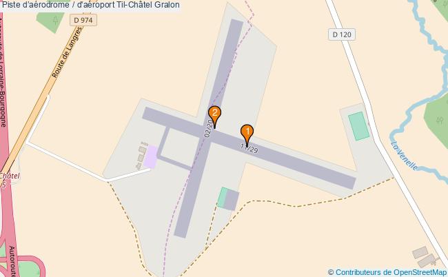 plan Piste daérodrome / d'aéroport Til-Châtel : 2 équipements